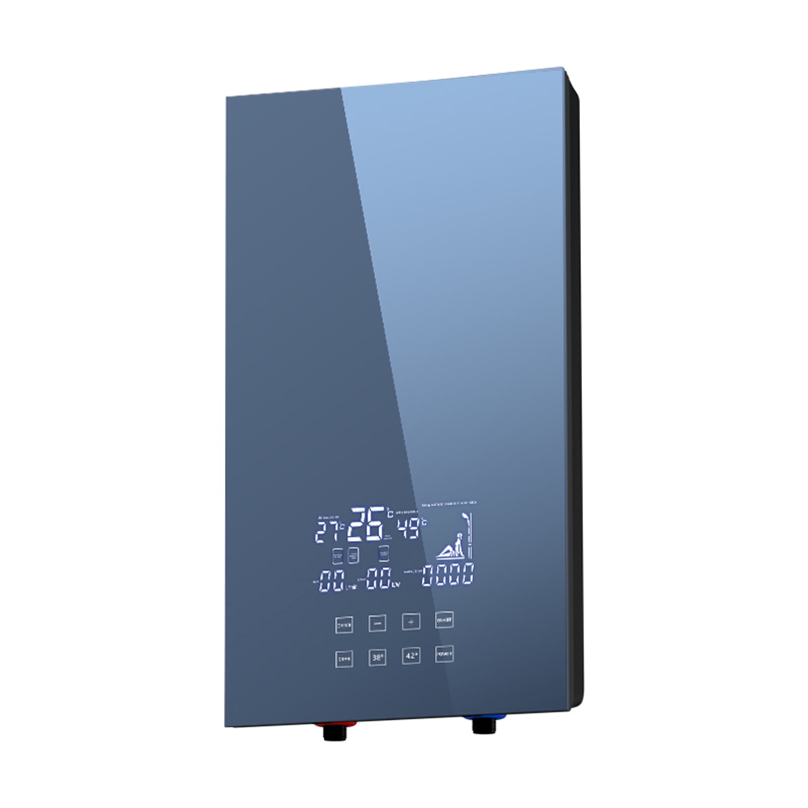 Electric Tankless Water Heater, 6000W 110V Instant Hot On Demand Residential Electric Water Heater with LED Temperature Display for Kitchen rv Whole House Shower Sink
