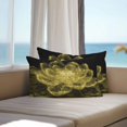 thumbnail image 4 of Outdoor Pillow Cover Yellow Floral Set of 2 Waterproof Throw Pillowcases Abstract Luminescent Flowers Decorative Patio Furniture Pillows for Couch Garden Indoor & Outdoor Use, 4 of 9