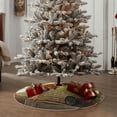thumbnail image 4 of Lukts Country Farm Morning Rooster Print Color Life Christmas Tree Skirt, Winter Holiday Tree Mat Decoration ,Can be Used as A Shawl-48", 4 of 6