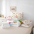 thumbnail image 6 of Manfei Cute Capybara 7-Piece Twin Bedding,Cartoon Pineapples Bedding Comforter Set,White,Polkadot Reversible, 6 of 7