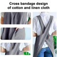 thumbnail image 4 of Linen kitchen aprons for women with cute pockets for cooking painting gardening cleaning, 4 of 5