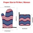 thumbnail image 3 of 4th July Oven Mitts and Pot Holders 4 Pcs Sets for Kitchen, Cooking Gloves Heat Resistant Oven Mitt Gloves Non Slip Potholders for Baking, BBQ, Grilling, 3 of 6