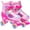 Deep Pink, variant on BVIVOK Adjustable Kids Roller Skates for Girls with Light up Wheels, Deep Pink, Size 1-4