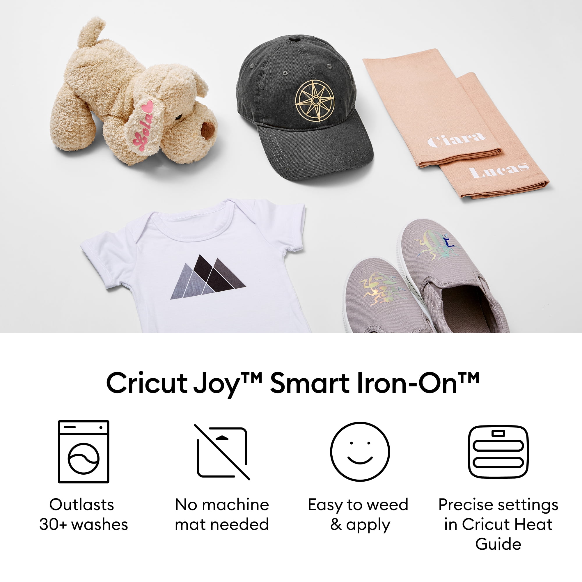 Cricut Joy™ Smart Iron-On™ Vinyl, 5.5" x 24", Kelly