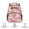 thumbnail image 6 of HUIACONG 13.5 Inch Pink Ladybug Floral Kids Backpack, Lightweight Water Resistant School Bag with Multi Pockets, Ergonomic Breathable Adjustable Padded Straps Bookbag for Daily Travel, 6 of 7