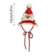 thumbnail image 2 of Festive Pet Christmas Hat Knitted Santa Cap Holiday Dress Up Winter Warm Accessory for Small Dogs and Cats, 2 of 5