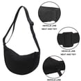 thumbnail image 3 of Bolso de hombro pequeño moderno para mujer y hombre, bolso tipo bolsita estilo dumpling, bolso informal con correa ajustable, 3 of 5