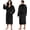 BLACK, variant on Men's Fleece Robe, Cozy Checkerboard Plush Hooded Bathrobe for Men Fluffy Loungewear with Pockets(NAVY, 2XL/3XL)