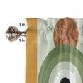 thumbnail image 5 of Tier Curtains 45 Inches Long, Modern, Window Treatment Curtain Drapes, Middle Century Abstract Geometric Olive Green Window Half Privacy Curtains for Bedroom Bathroom, 42"x45", 2 Panels, 5 of 7