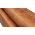 thumbnail image 5 of Crafters and Weavers Alamo Contemporary Italian Leather Loveseat in Light Brown, 5 of 8