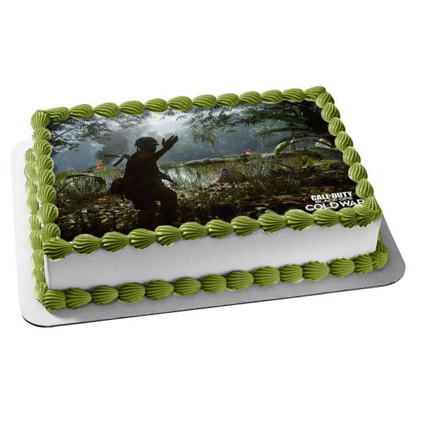 Call of Duty Black Ops Cold War Jungle Soldier Edible Cake