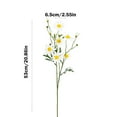 thumbnail image 3 of Daisy Artificial Flowers Bouquet, Realistic Fake Flowers For Home Decor, 20.86 Inch Floral Arrangement With Bendable Stems, UV Resistant Cloth Flowers For Vases Wedding Centerpieces (White), 3 of 6
