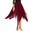 thumbnail image 5 of Yeahdor Womens Chiffon 13 Panels Flowy Belly Dance Skirt Asymmetric Side Split Handkerchief Hemline Skirt, 5 of 5