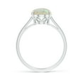 thumbnail image 2 of Angara Natural Opal Ring - Oval Solitaire 1.45 ct Opal Cocktail Ring for Women | October Birthstone Jewelry | 14K White Gold Opal Ring (Ring Size = 4.5), 2 of 12