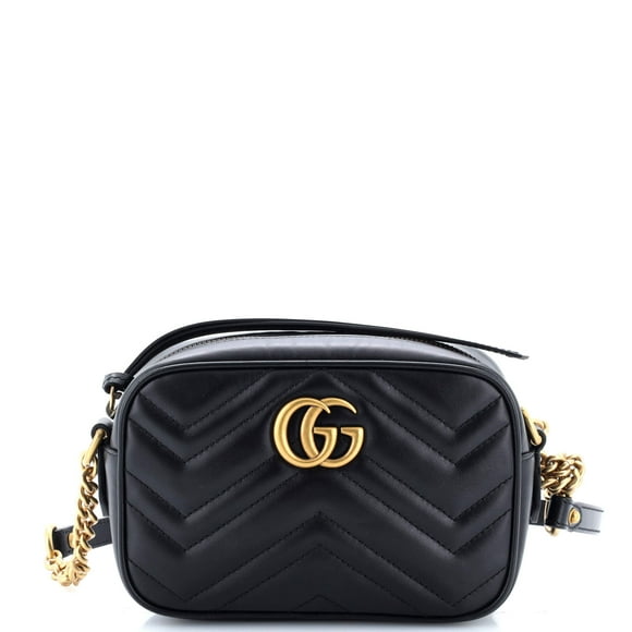 Pre-Owned GG Marmont Shoulder Bag Matelasse Leather Mini By Rebag