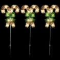 thumbnail image 2 of Northlight Lighted Holographic Candy Cane Outdoor Christmas Pathway Markers - 25.5" - Set of 3, 2 of 9