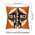 thumbnail image 4 of nygtbtfer Throw Pillow Cushion Cover, and with Planet Cosmos Past Time Slogan Theme, Decorative Square Accent Pillow Case, Pale Orange White, 4 of 7