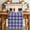 Blue, variant on Orange Grid Gingham Dining Table Runner, Abstract Modern Minimalist Stripe Checked Washable Table Runners Kitchen Coffee Table Center Decor for Home Party Holiday Wedding 13 x 36 Inches