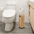thumbnail image 6 of Freestanding Toilet Paper Holder with Storage,3 Rolls of Tissue Holder for Bathroom,Handmade Woven Toilet Paper Roll Holder Stand,Water Hyacinth  Bathroom  Farmhouse Toilet Paper Storage, 6 of 6