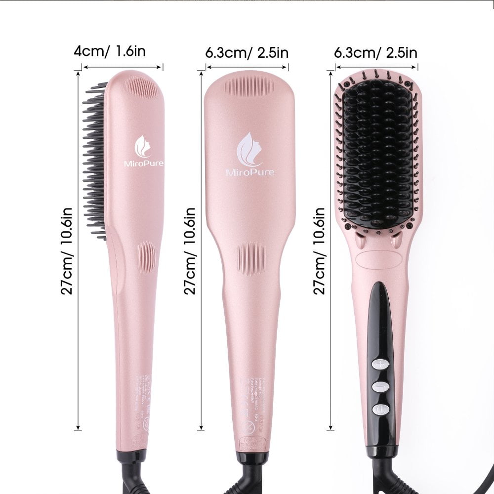 2-in-1 Miropure Ionic Enhanced Hair Straightener Brush,MCH 2-in-1 Miropure Ionic Enhanced Hair Straightener Brush,MCH