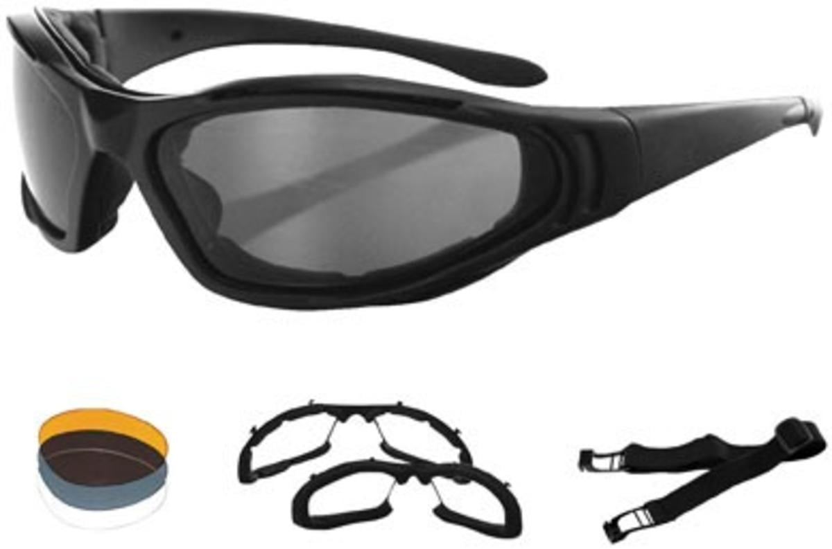 Bobster Raptor II Interchangeable Sunglasses Black