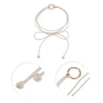 thumbnail image 4 of Unique Bargains 1 Pc Adjustable Waist Cord Elegant Circle Knot Buckle Handmade Cord Belt for Women White, 4 of 5