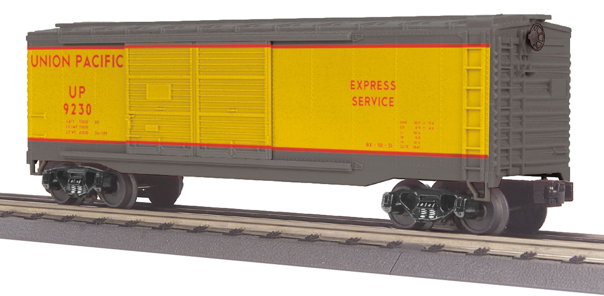 MTH 30-74807 UP Union Pacific O Gauge 40' Double Door Box Car 