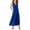 Blue Sapphire, variant on Womens Double V Long Maxi Dress