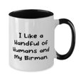 thumbnail image 2 of Fancy Birman Cat Two Tone 11oz Mug, I Like a Handful of Humans and My Birman, Epic Gifts for Friends, Birthday Gifts, Birman cat mug, Two tone birman cat mug, Oz birman cat mug, Birman cat two tone, 2 of 2