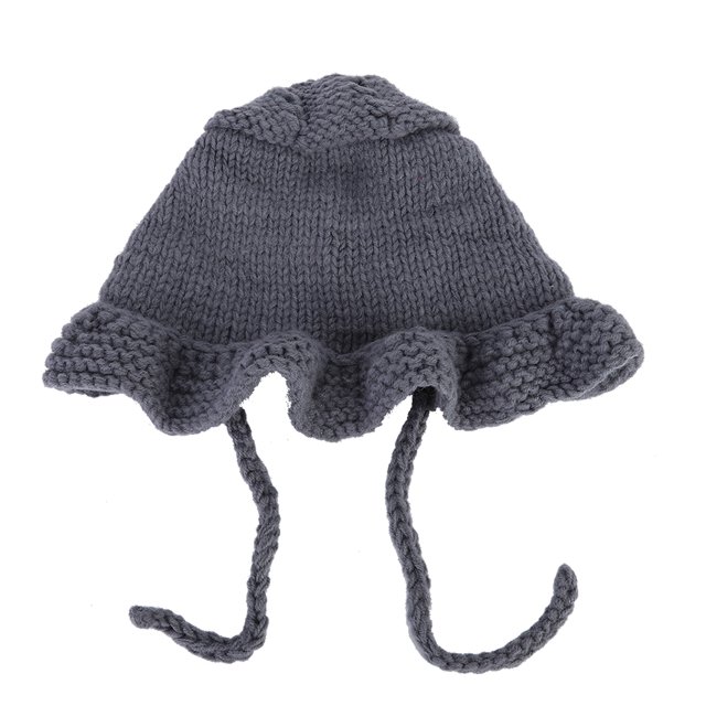 Gorro de bebé Ticfox cálido a prueba de viento invierno otoño gris