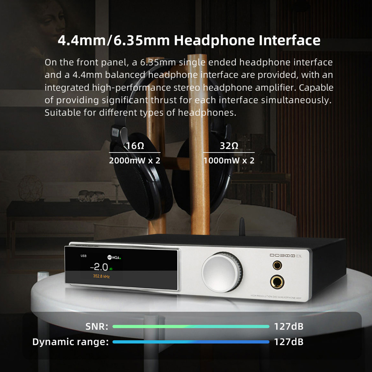SMSL DO300EX Balanced MQA Decoder USB DAC & Headphone Amplifier 