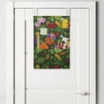 thumbnail image 2 of Vegetables Hanging Pocket Organizer, Simplistic Drawn Organic Healthy Food Pattern Carrot Pepper Potato Corn, Printed Polyester Storage Bag with Pockets, 14" x 20", Emerald Multicolor, 2 of 2