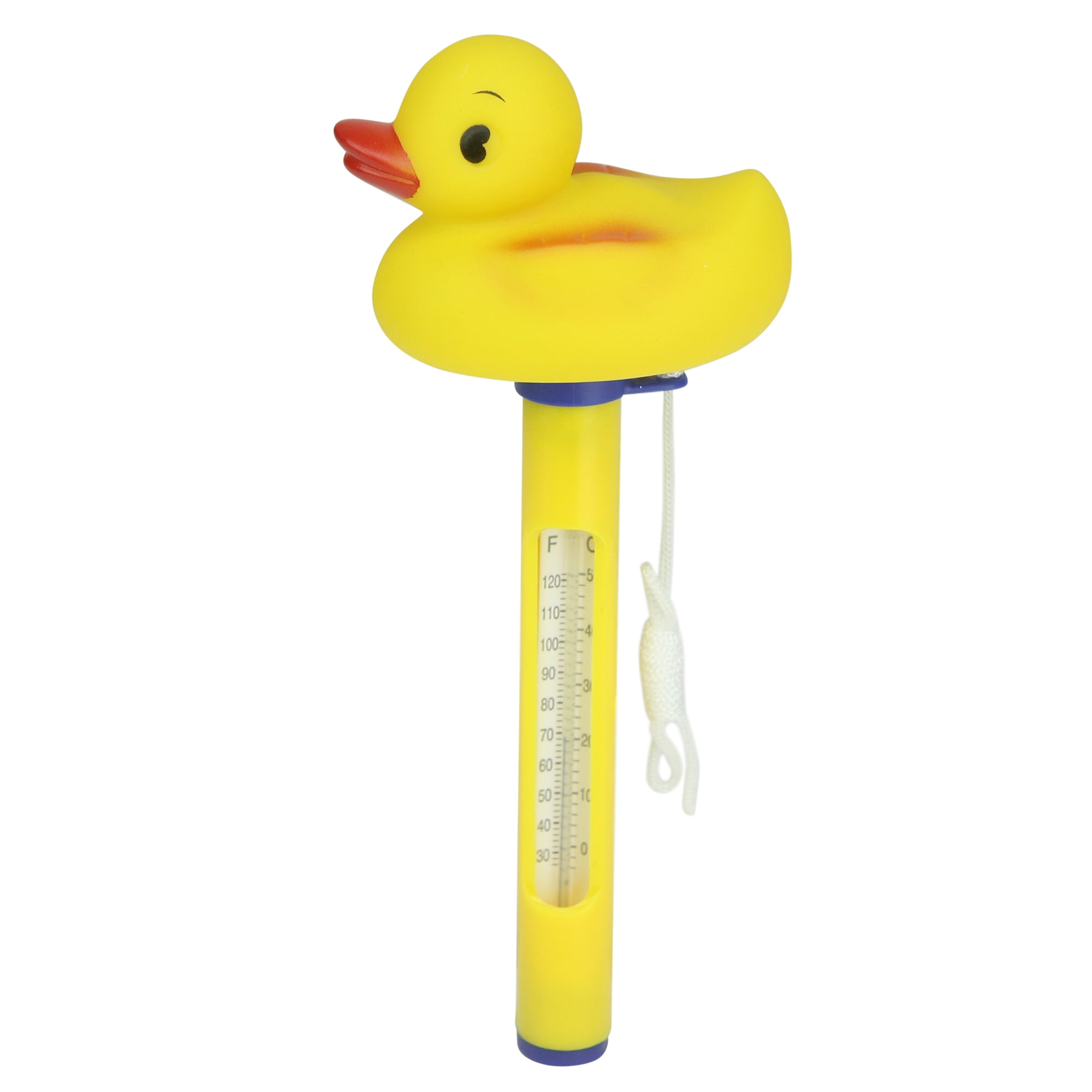 Northlight 9.5" Yellow Duck Floating Swimming Pool Thermometer with Cord
