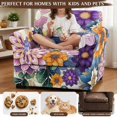 thumbnail image 5 of Bulopur Boho Floral 2Pcs Wingback Chair Slipcovers Premium Stretch Furniture Covers 2-Piece Cushion Covers Elastic Edge Durable Machine Washable for Living Room Bedroom Office Decor, 5 of 8
