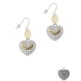 thumbnail image 2 of Delight Jewelry Goldtone Big Sister Rock on Clear Crystal Heart Goldtone Leaf French Earrings, 2 of 4