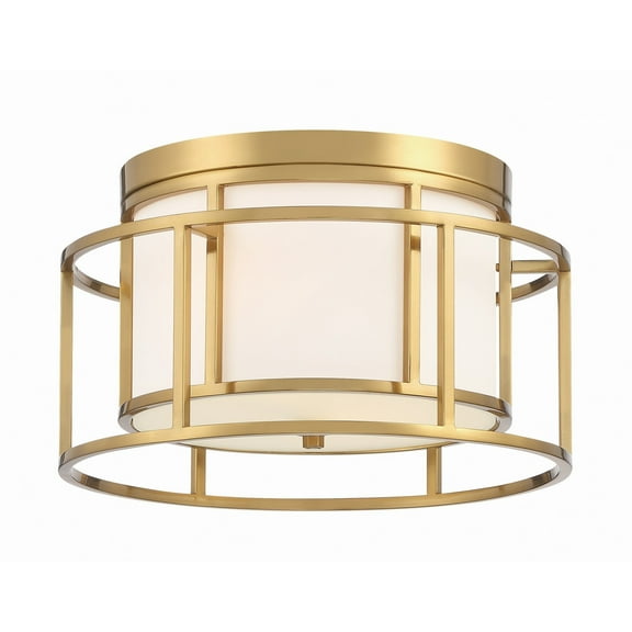 9590-LG Crystorama Lighting Hulton - 2 Light Flush Mount-9 Inches Tall and 15 Inches Wide