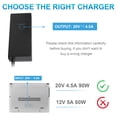 thumbnail image 3 of 90W AC Adapter Laptop Charger for Lenovo IdeaPad Y40-70 Y50-70 Y50-80 Y520-15 Y700-15ISK 720-15IKB ThinkPad T440P T450P T460P T470P T530 T540 T540P T560 W510 W540 P50 ADL135NDC3A, 3 of 11