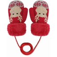 thumbnail image 5 of Toddler Kids Warm Winter Gloves Cute Infant Baby Boys Girls Thick Fleece Lined Full Finger Ski Snow Gloves Mittens, 5 of 5