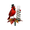 1PC Cardinal Bird Decorative Rain Gauge#4, variant on 1PC Cardinal Bird Decorative Rain Gauge, Decorative Red Bird Rain Measuring Gauge, Weatherproof Resin Yard Ornament With Removable Glass Tube For Daily Gardening Use