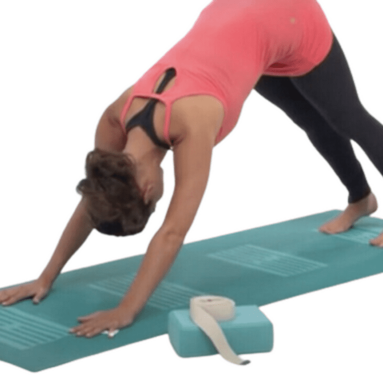 Gaiam Beginners Yoga Kit - 4 mm Mat, Strap and Brick - Teal