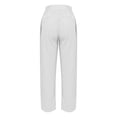 thumbnail image 7 of Linen Barrel Pants for Women Wide Leg Palazzo Cotton Drawstring Capris Casual Summer Beach Vacation Boho Baggy Trousers Pull On White XL, 7 of 7