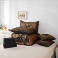 thumbnail image 5 of Homewish Teens Rustic Hunting Bedding Comforter Set 7pcs, Jungle Wildlife Eagle King Bedding Sets, Vintage Lodge Cabin Reversible Bed Sheets, Lightweight Room Decor, 5 of 7