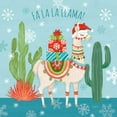 thumbnail image 2 of Urban, Mary 20x20 Gold Ornate Wood Framed with Double Matting Museum Art Print Titled - Lovely Llamas Christmas II, 2 of 4