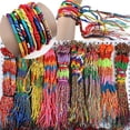 thumbnail image 2 of Flmtop 20Pcs Bracelets Knitted Strands Fashion Cord Multicolor Bracelets for Club, 2 of 9