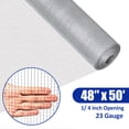 thumbnail image 2 of Patiojoy 46"x 50' 23 Gauge 1/4" Fence Mesh Galvanized Wire Hardware Cloth, 2 of 10