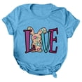 thumbnail image 2 of EGNMCR Easter T-Shirts à Imprimé pour Femmes T-Shirts Graphiques T-Shirts pour Femmes T-shirt Décontracté Ample à Col Rond à Manches Courtes Blouse à Imprimé de Lettres T-shirt T-shirt pour Femmes, 2 of 4