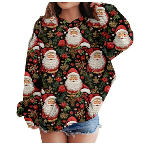 Little Kid Purge Girl Baby Boy Jacket Oversize Blanket Sweater Sweatshirts with Pockets for Teen Girls Boys Hoodies Christmas Reindeer Girls' Hoodie Children's Medium And Small Children' Red 4-5 Years