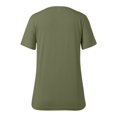 thumbnail image 4 of Women's Fashion Deep V Neck Short Sleeve Tops - Solid Color, Polyester Blend, Slim Fit, Perfect for Daily and Party Wear, 4 of 5
