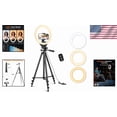 thumbnail image 2 of 10'' Ring Light with Extendable Tripod Stand LED for Makeup Live Streaming, 2 of 10