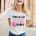 thumbnail image 2 of Womens T shirts Crew Neck Short Sleeve Letter Graphic Print Basic Tee Tshirt, 2 of 5